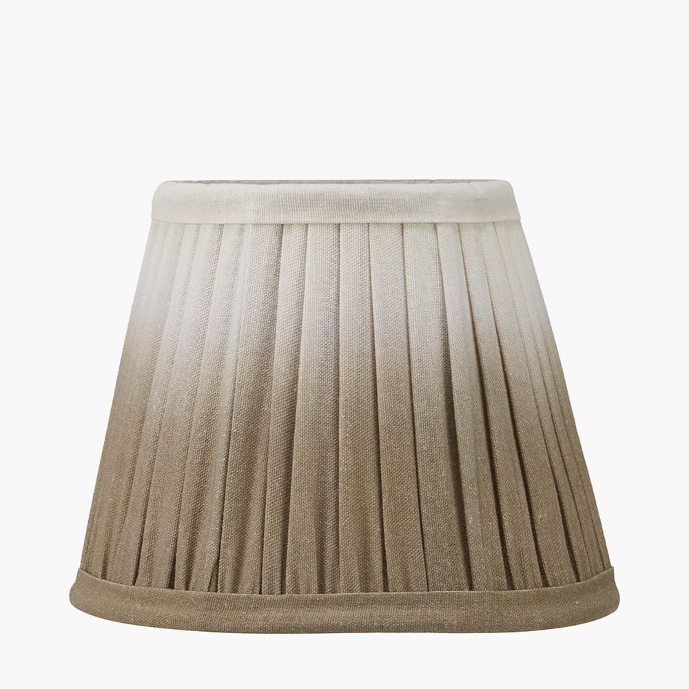 Beige Ombre lampshade with a pleat on a white background
