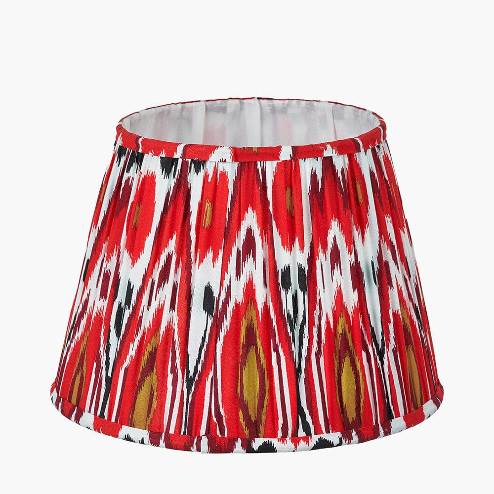 Izara Ikat Patterned Mushroom Pleat Tapered Lampshade