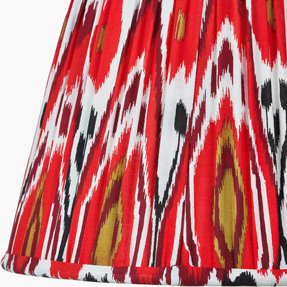 Izara Ikat Patterned Mushroom Pleat Tapered Lampshade
