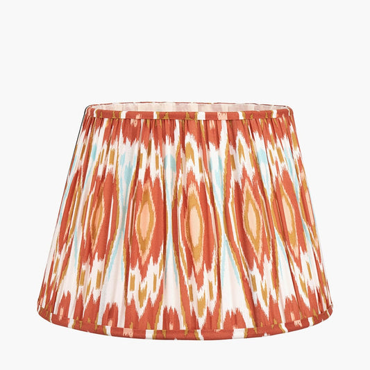 Izara Ikat Patterned Mushroom Pleat Tapered Lampshade