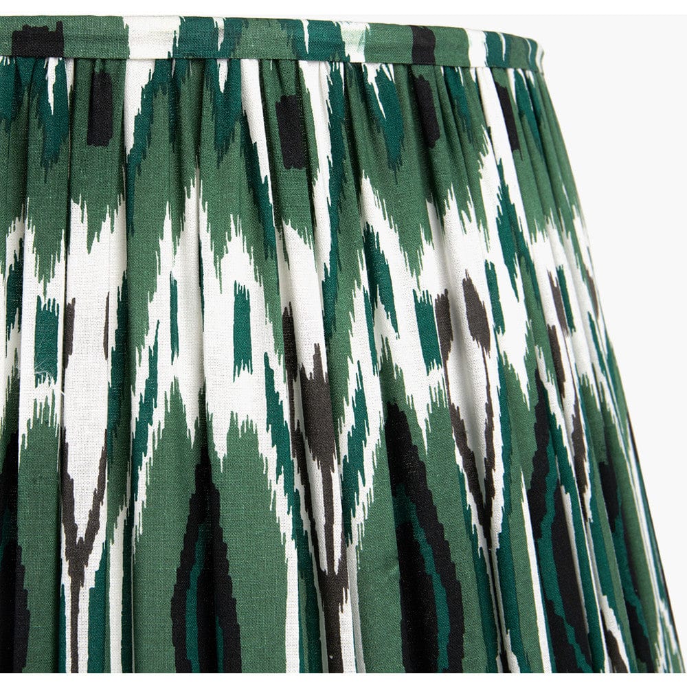 Izara Ikat Patterned Mushroom Pleat Tapered Lampshade