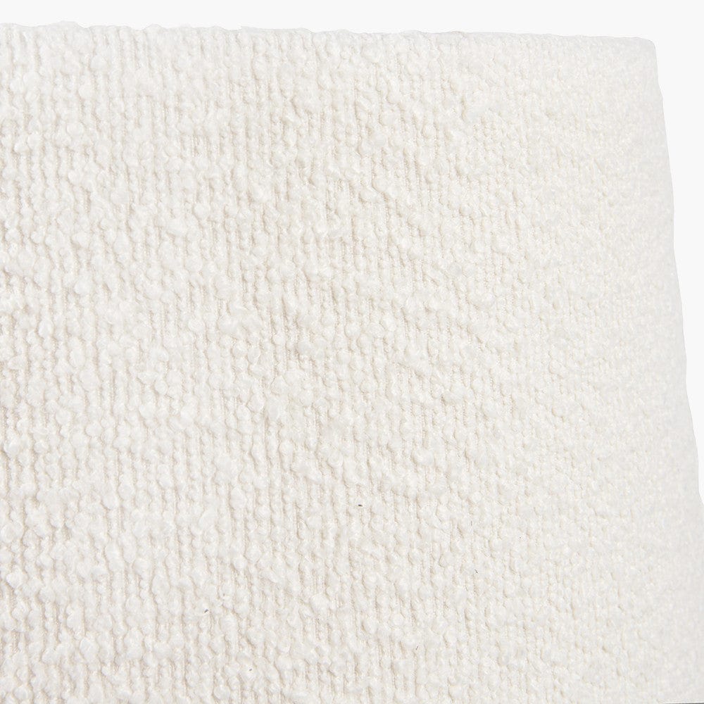 Martigues White Boucle Tapered Shade