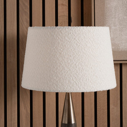 Martigues White Boucle Tapered Shade