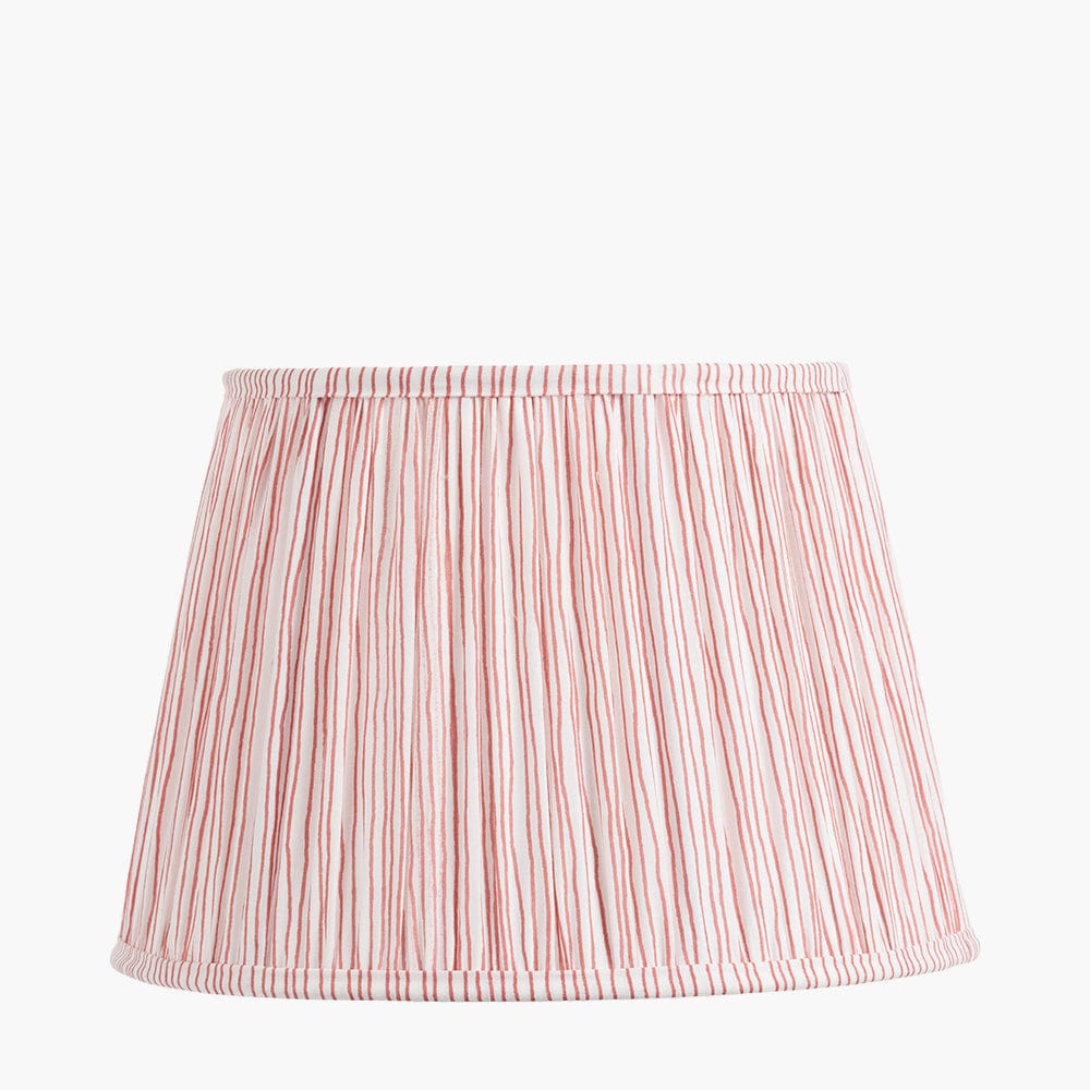 Thiago Cinnamon Stripe Mushroom Pleat Tapered Lampshade