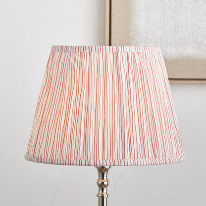 Thiago Cinnamon Stripe Mushroom Pleat Tapered Lampshade