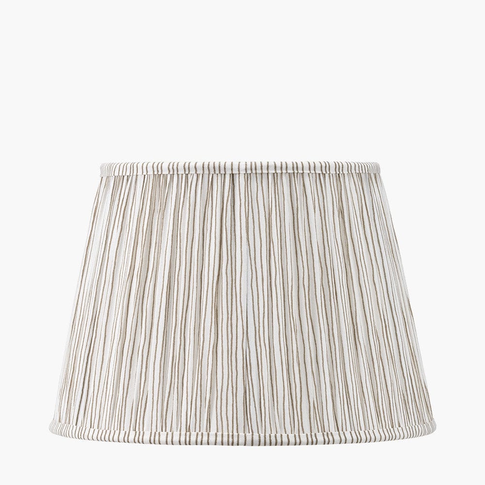 Thiago Natural Stripe Mushroom Pleat Tapered Lampshade