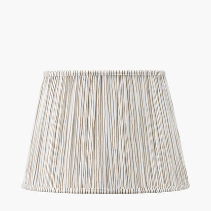 Thiago Natural Stripe Mushroom Pleat Tapered Lampshade