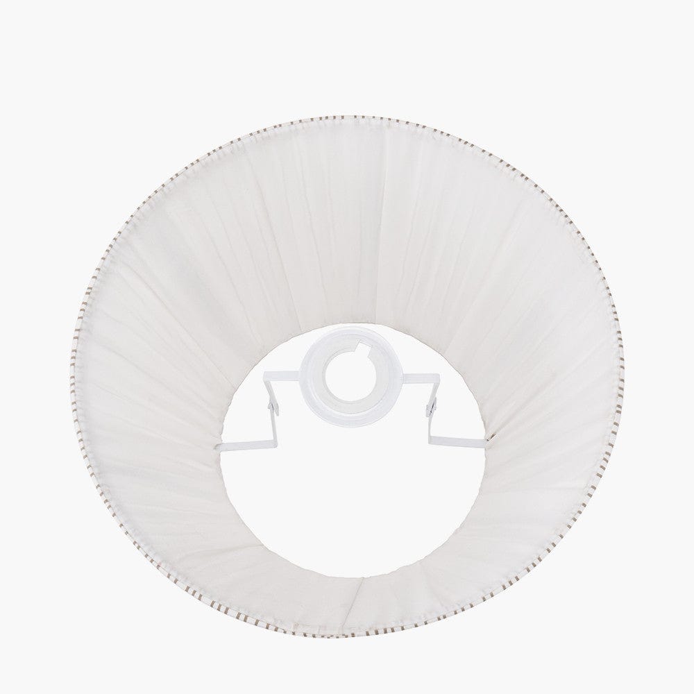 Thiago Natural Stripe Mushroom Pleat Tapered Lampshade