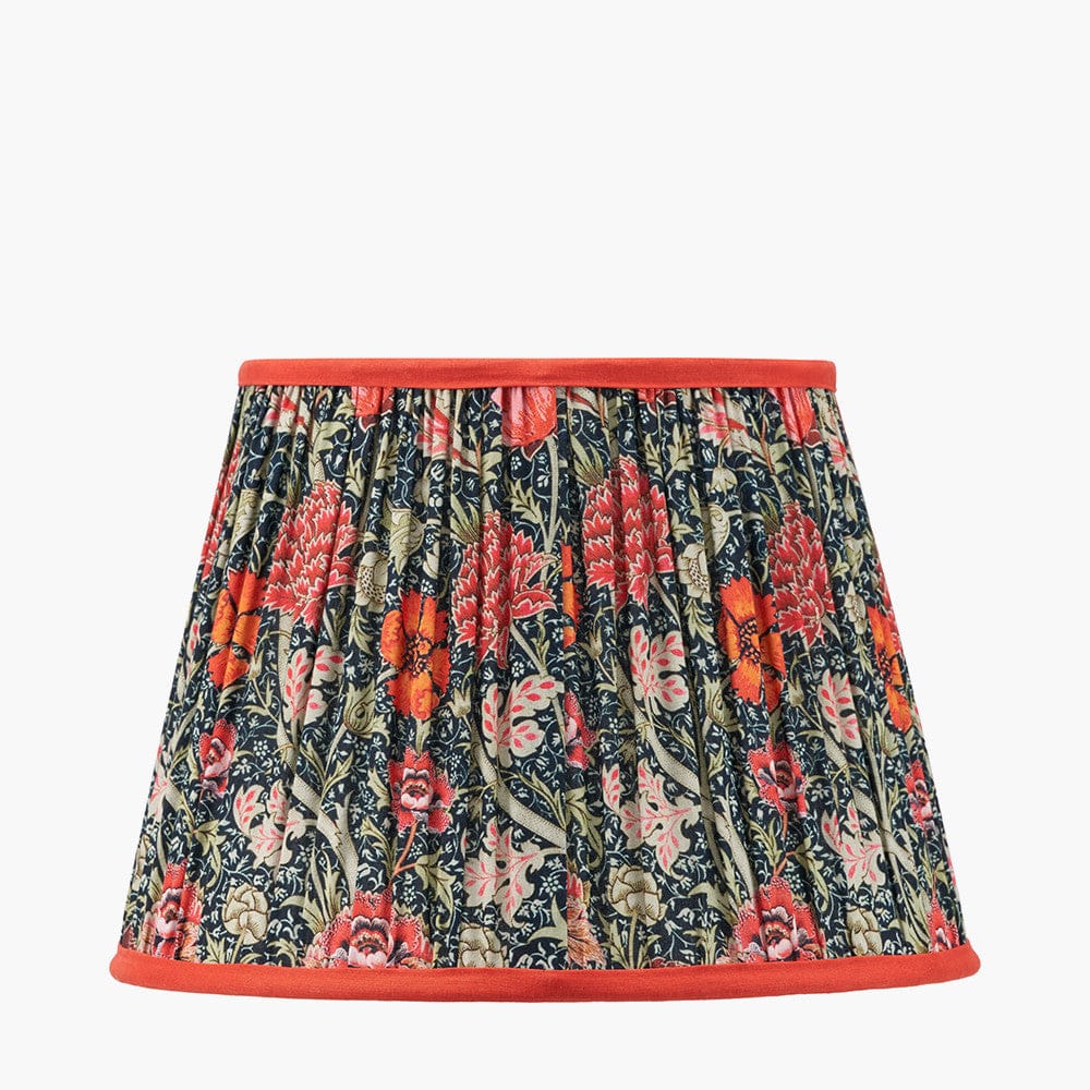 Floressa Red Floral Mushroom Pleat Tapered Shade