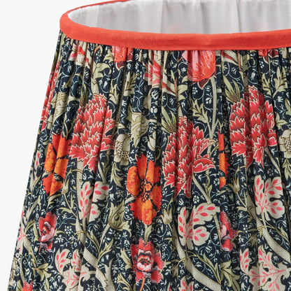 Floressa Red Floral Mushroom Pleat Tapered Shade