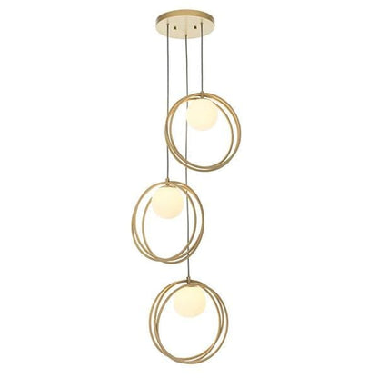 Juno 3 Light Brushed Gold Pendant