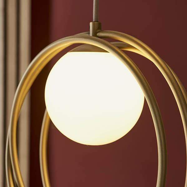 Juno 3 Light Brushed Gold Pendant