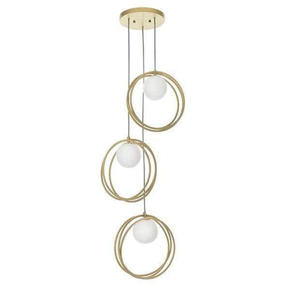 Juno 3 Light Brushed Gold Pendant