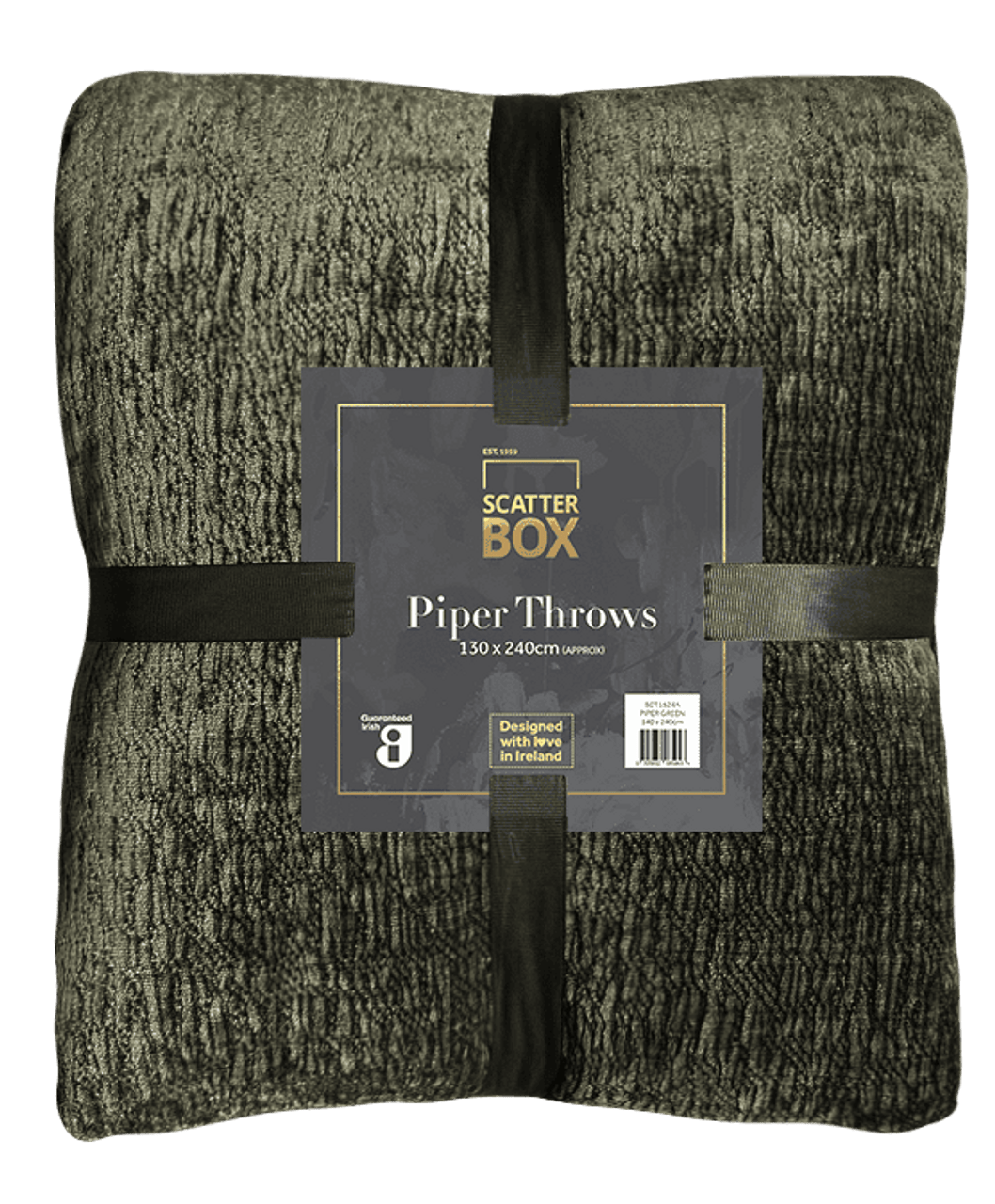 Piper Green Throw 130cm x 240cm