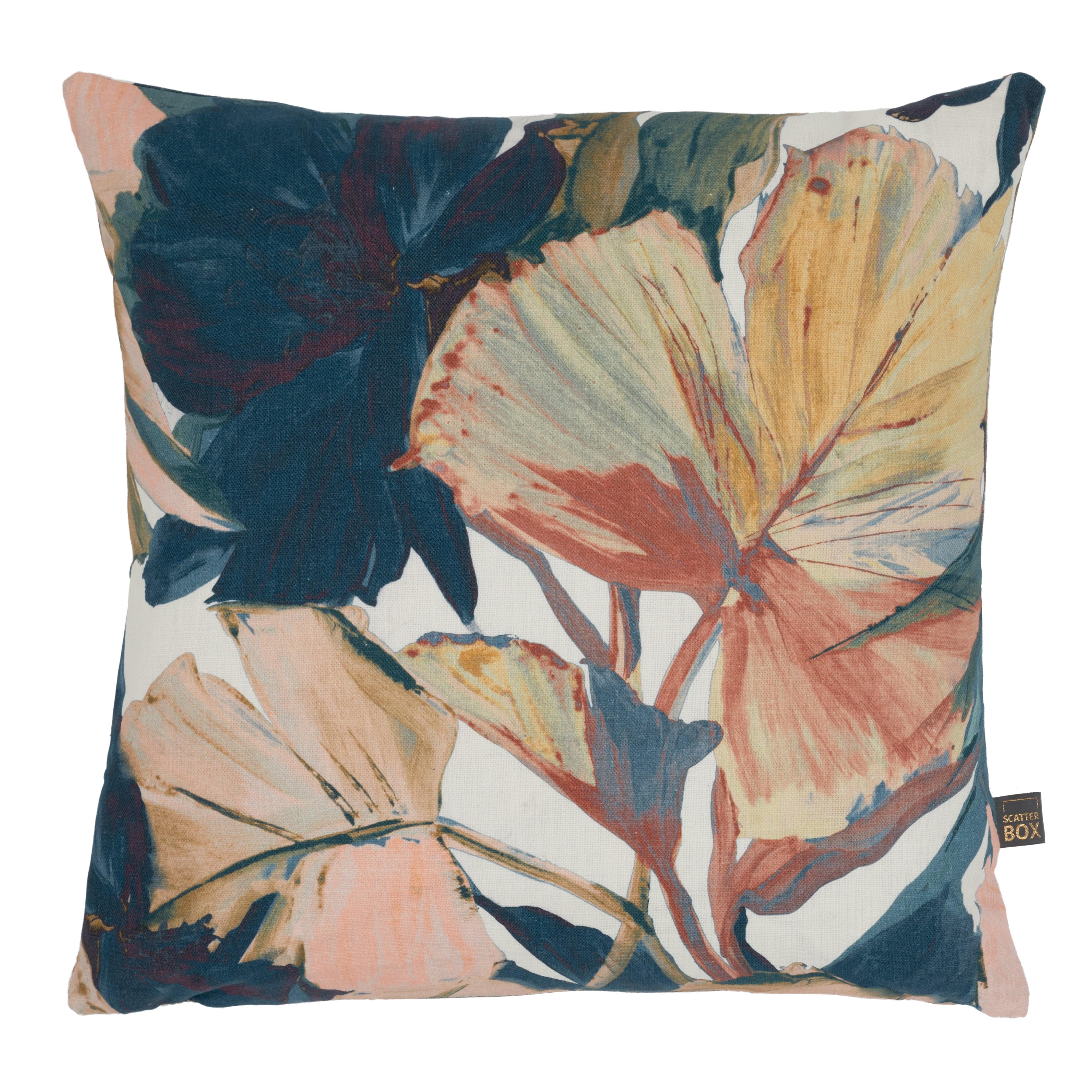Maya Rose & Navy Cushion