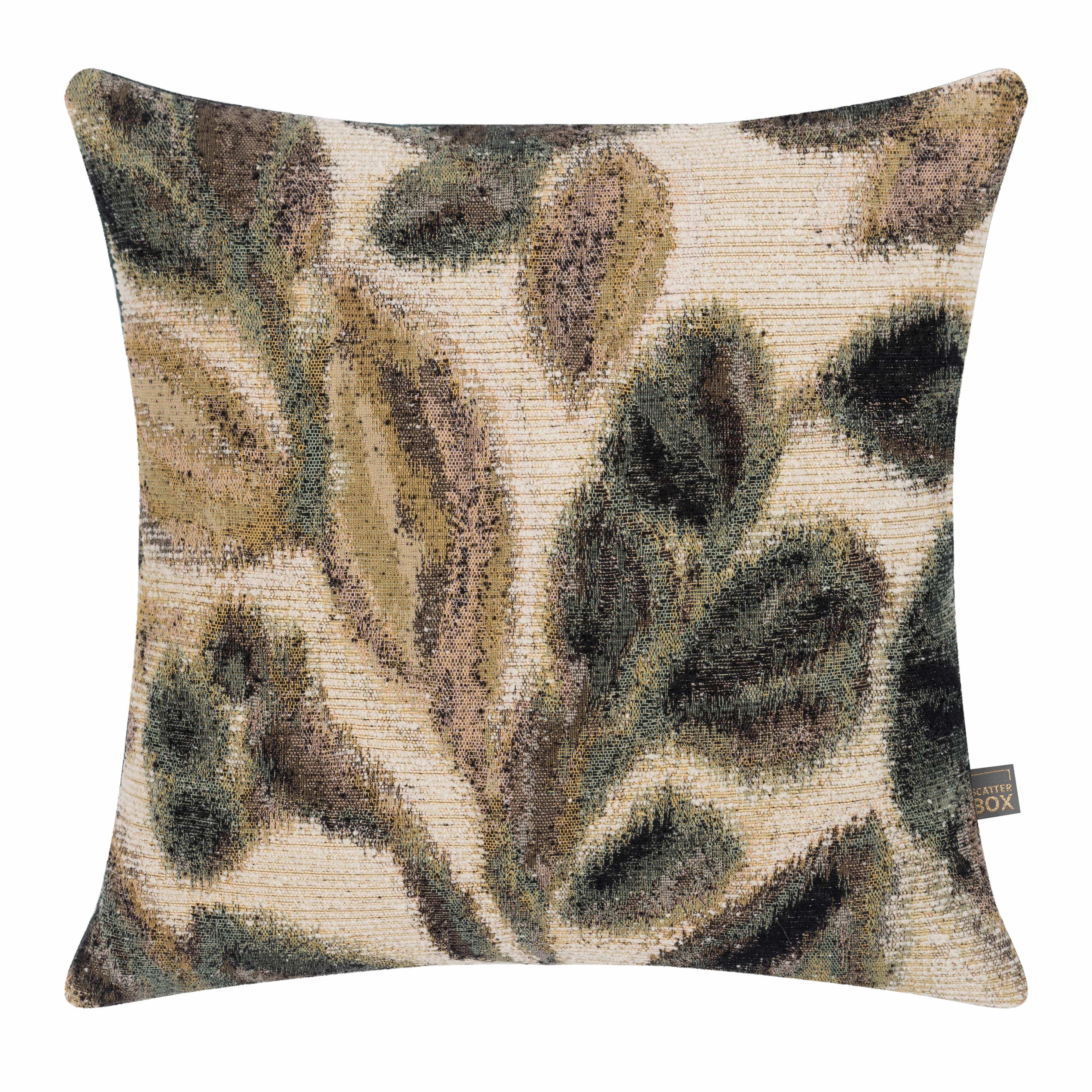 Sylvie Green Botanical Jacquard Cushion