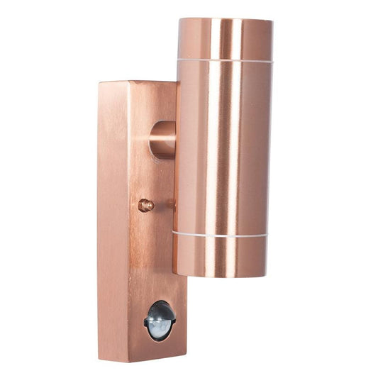 Copper Dual Light Sensor Outdoor Wall Light PIR