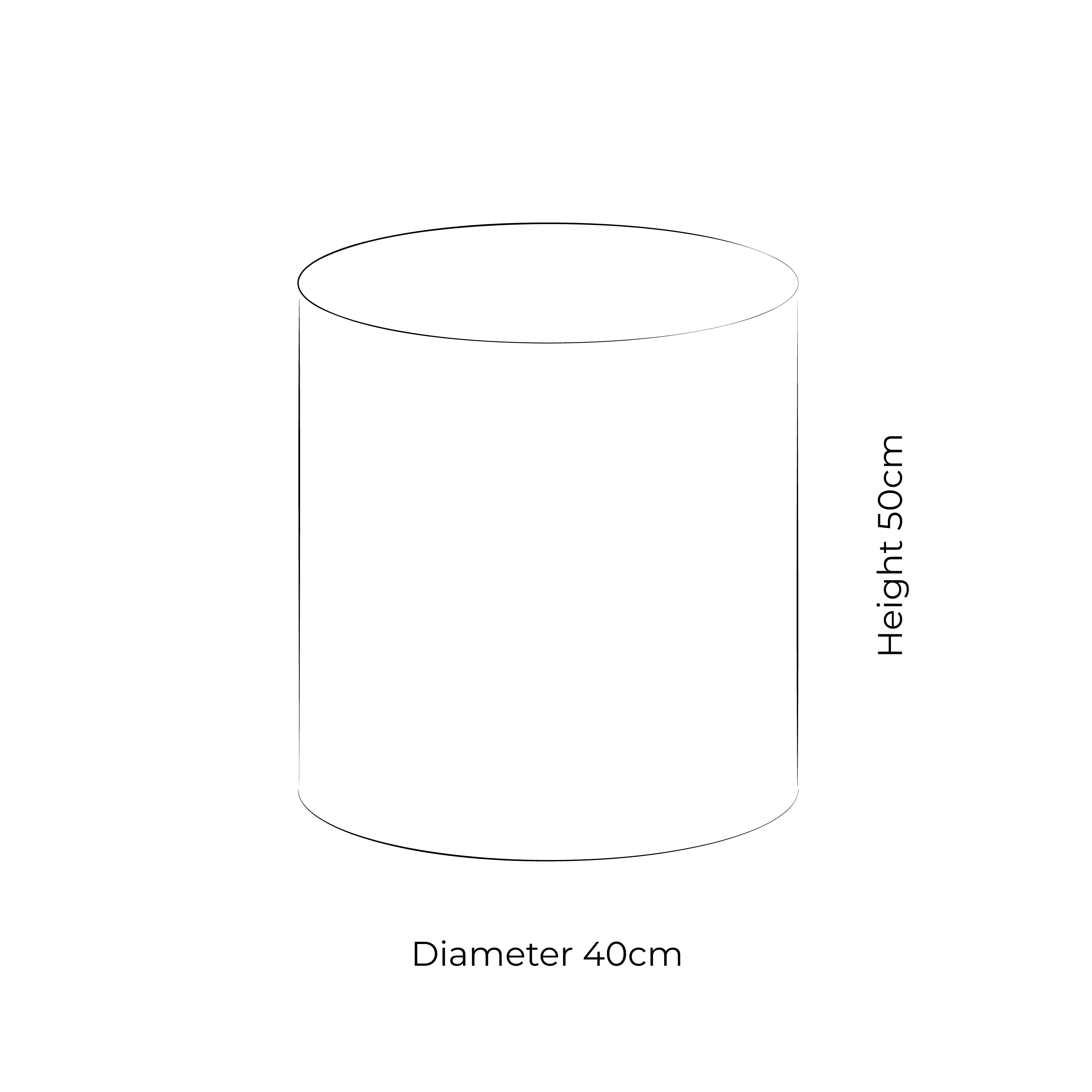 Cylinder 40cm Lampshade