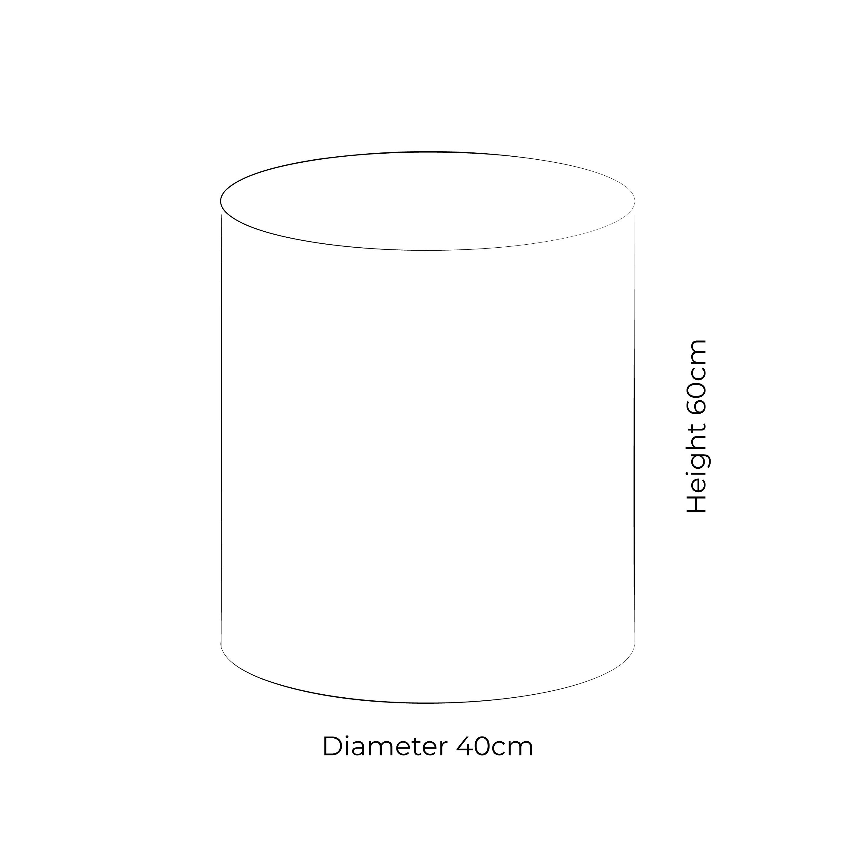 Deep Cylinder 40cm Lampshade