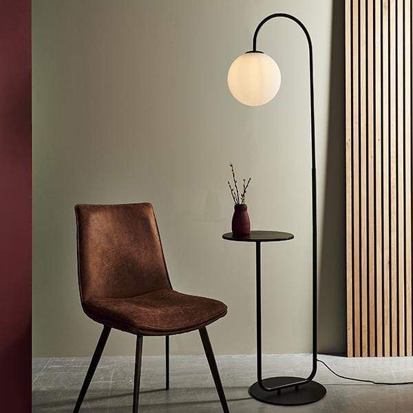 Moda Satin Black Floor Lamp