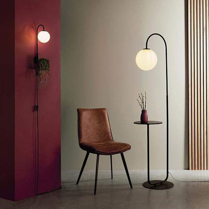 Moda Satin Black Floor Lamp