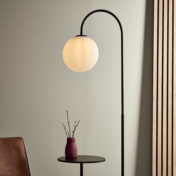 Moda Satin Black Floor Lamp