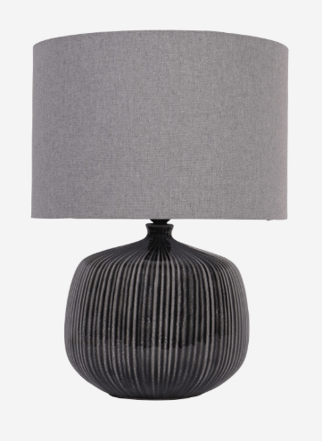 Ren Ceramic Table Lamp in Charcoal