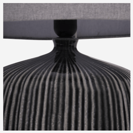 Ren Ceramic Table Lamp in Charcoal