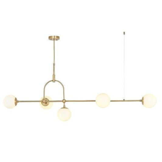 Keleti 5 Light Matt Antique Brass Pendant