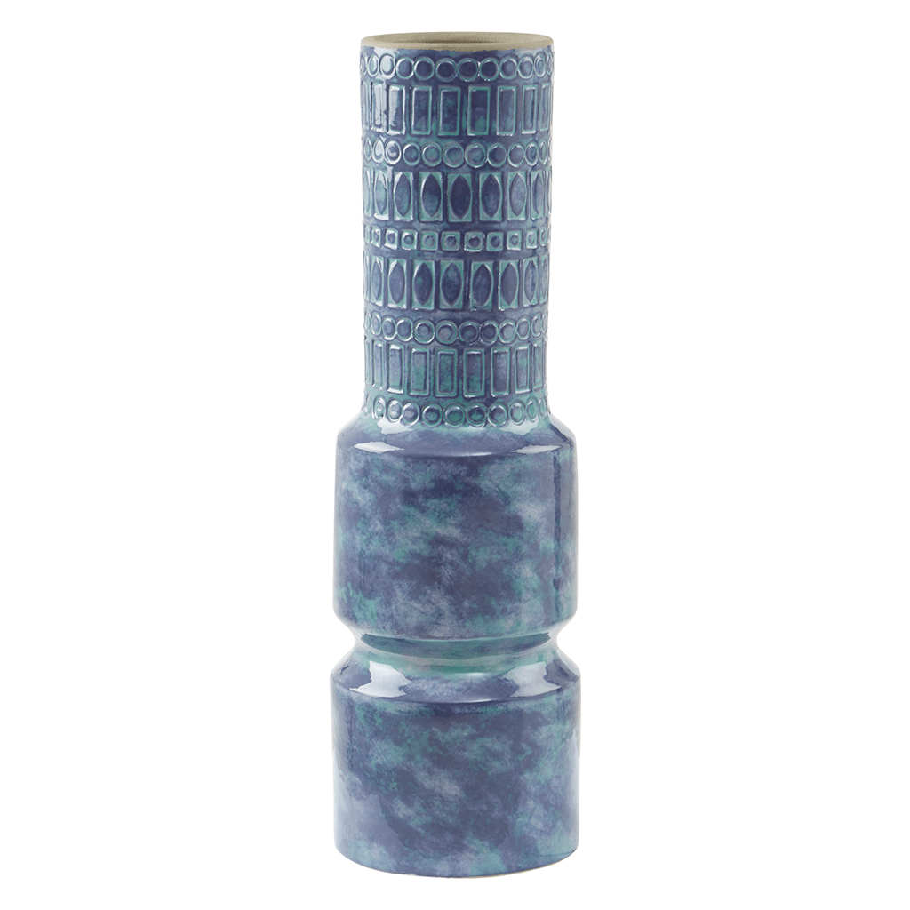 Jasper Tall Blue Vase