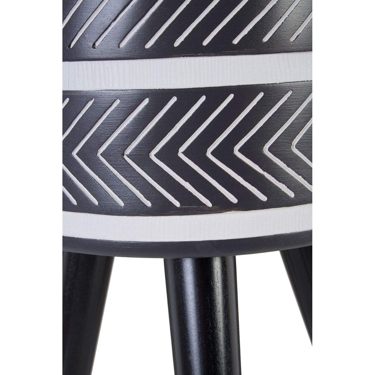 Leon Large Black Chevron Planter