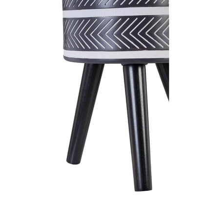 Leon Large Black Chevron Planter