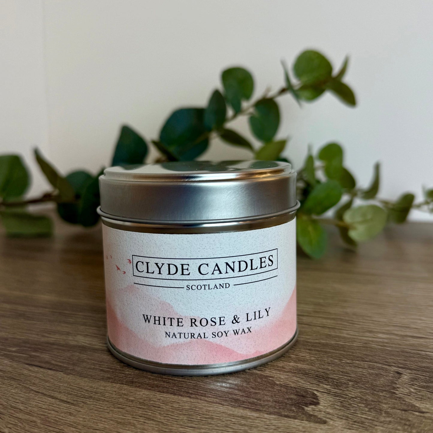 White Rose & Lily Candle Tin