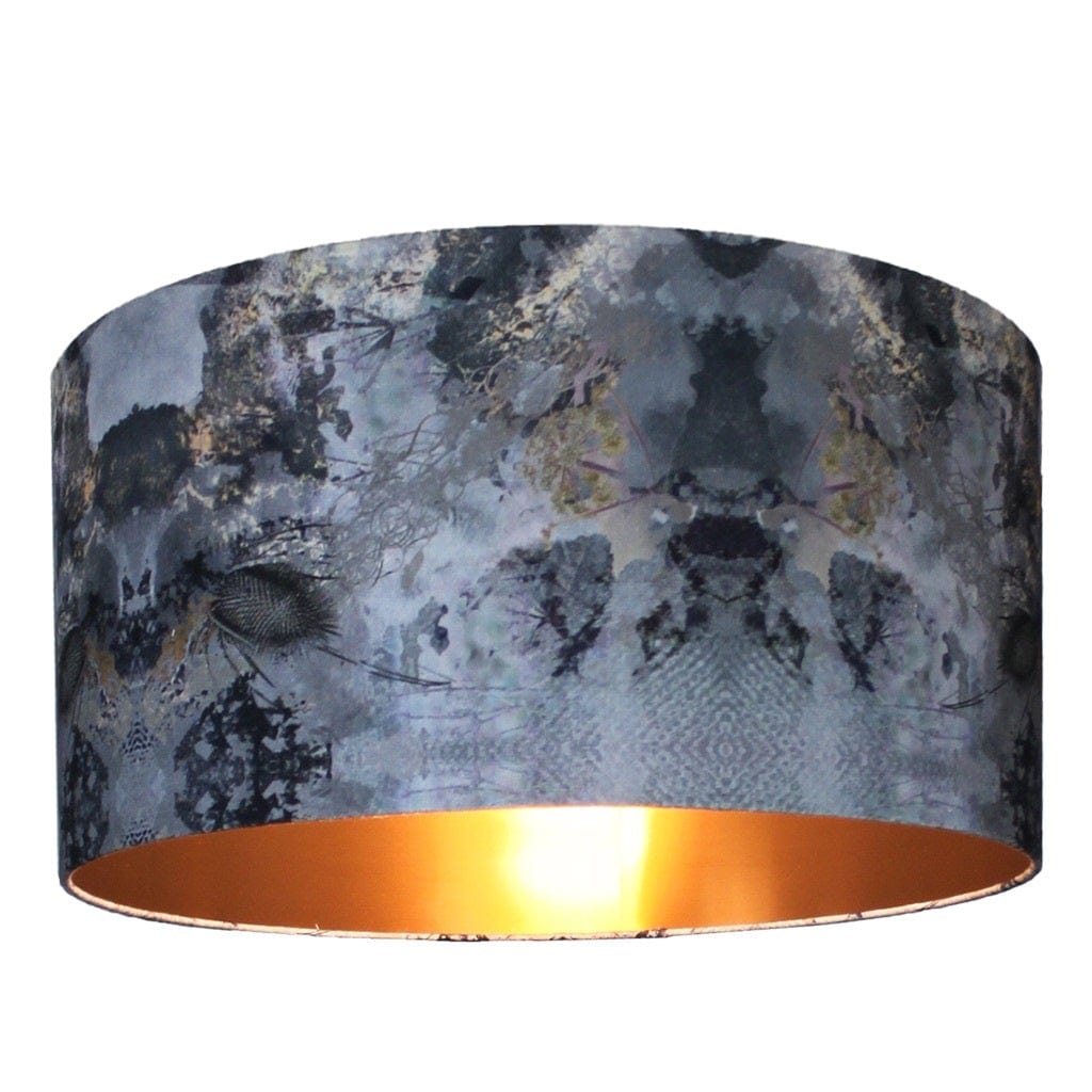 Mairi Helena Crossing Tides Linen Drum Shade with Brushed Copper Lining