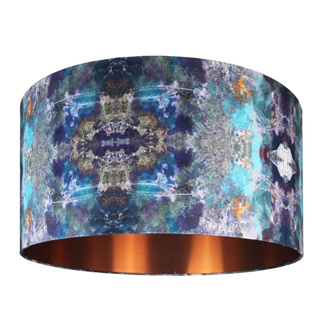 Mairi Helena Island Botanist White Drum Shade with Brushed Copper Lining