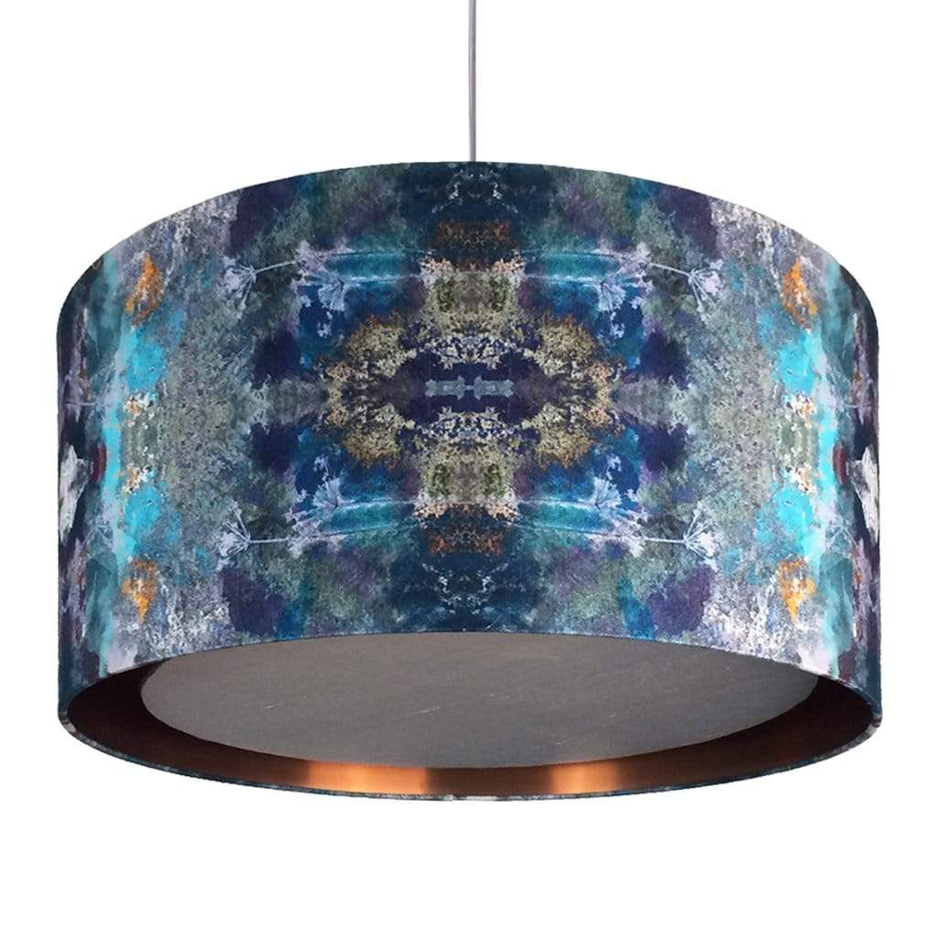 Mairi Helena Island Botanist White Drum Shade with Brushed Copper Lining
