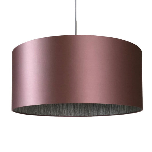 Blush Pink Satin Shade with Anthology Seri Pebble Mist Lining