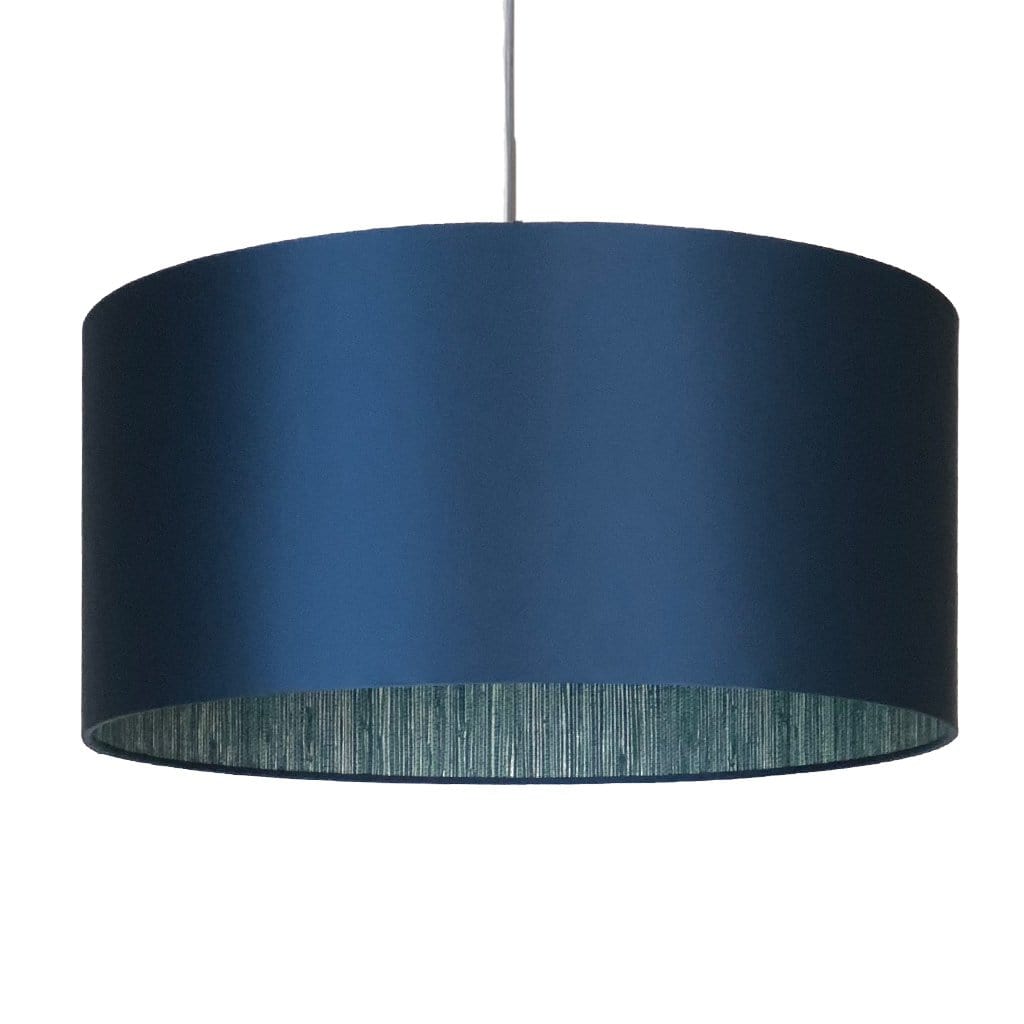 Azure Blue Satin Shade with Anthology Seri Emerald Lining
