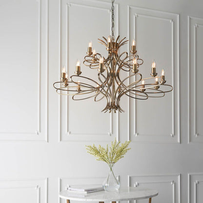 Penn Brushed Brass 18 Light Chandelier