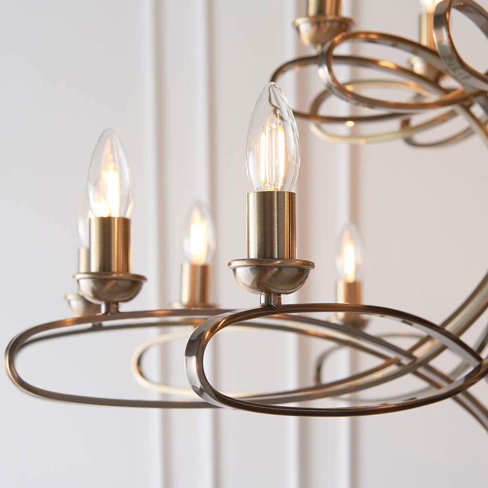 Penn Brushed Brass 18 Light Chandelier