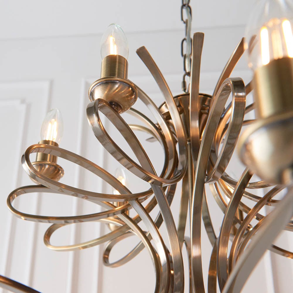 Penn Brushed Brass 18 Light Chandelier