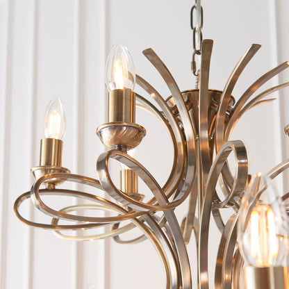 Penn Brushed Brass 18 Light Chandelier