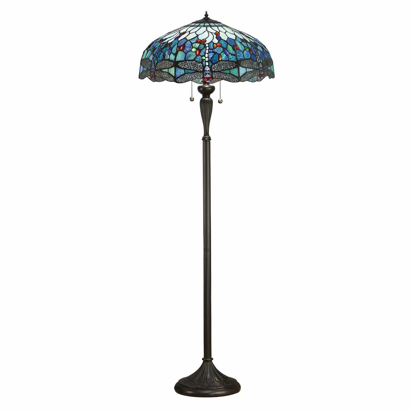 Dragonfly Blue Floor Lamp