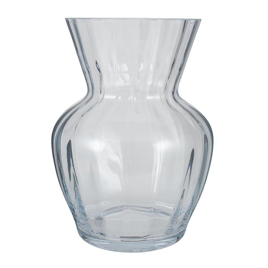 Clear Glass Tara Optic Vase Large