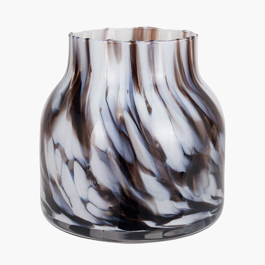 Tortoiseshell Short Glass Vase