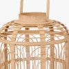 Natural Bamboo & Glass Large Lantern