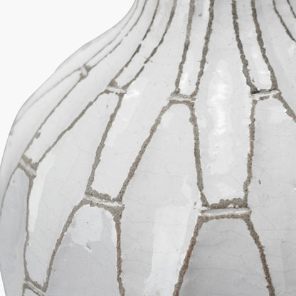 Stoneware Geometric Vase