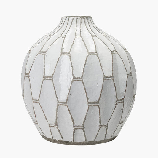 Stoneware Geometric Vase