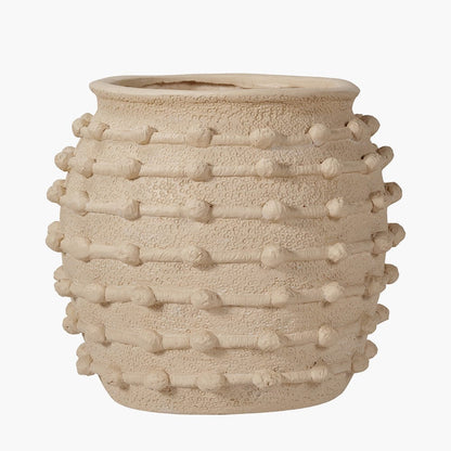 Cream Bobble Fibrestone Large Decorative Planter