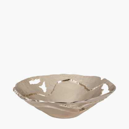 Gold Cast Metal Decorative Bowl